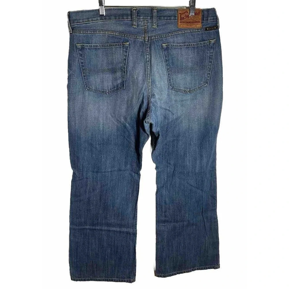 Lucky Brand Men’s Relaxed Bootleg Jeans Size 36 100% Cotton